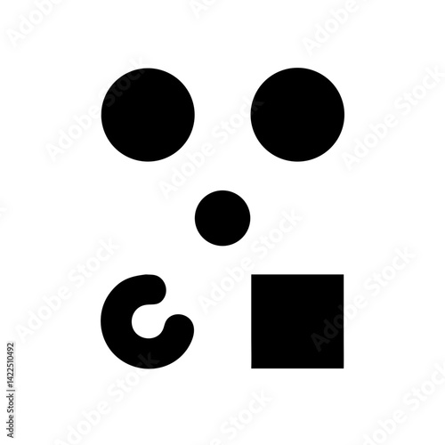 braille g glyph flat vector icon