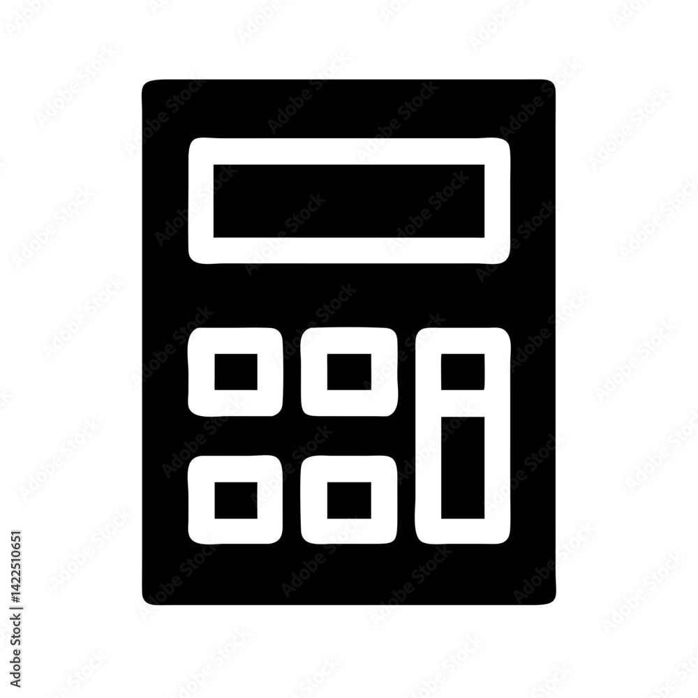 calculator glyph flat vector icon calculator glyph flat vector icon