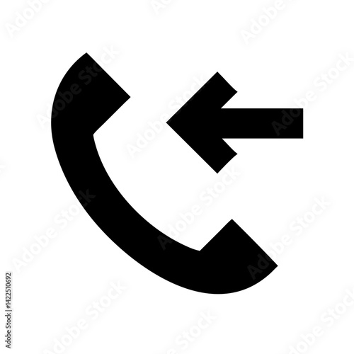 call outgoing glyph flat vector icon