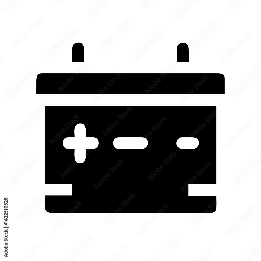car battery glyph flat vector icon car battery glyph flat vector icon