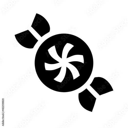 candy sweet glyph  flat vector icon