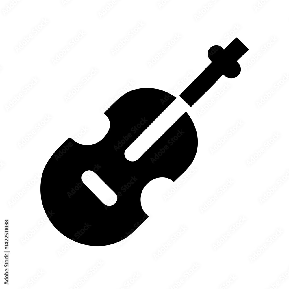 cello glyph flat vector icon cello glyph flat vector icon