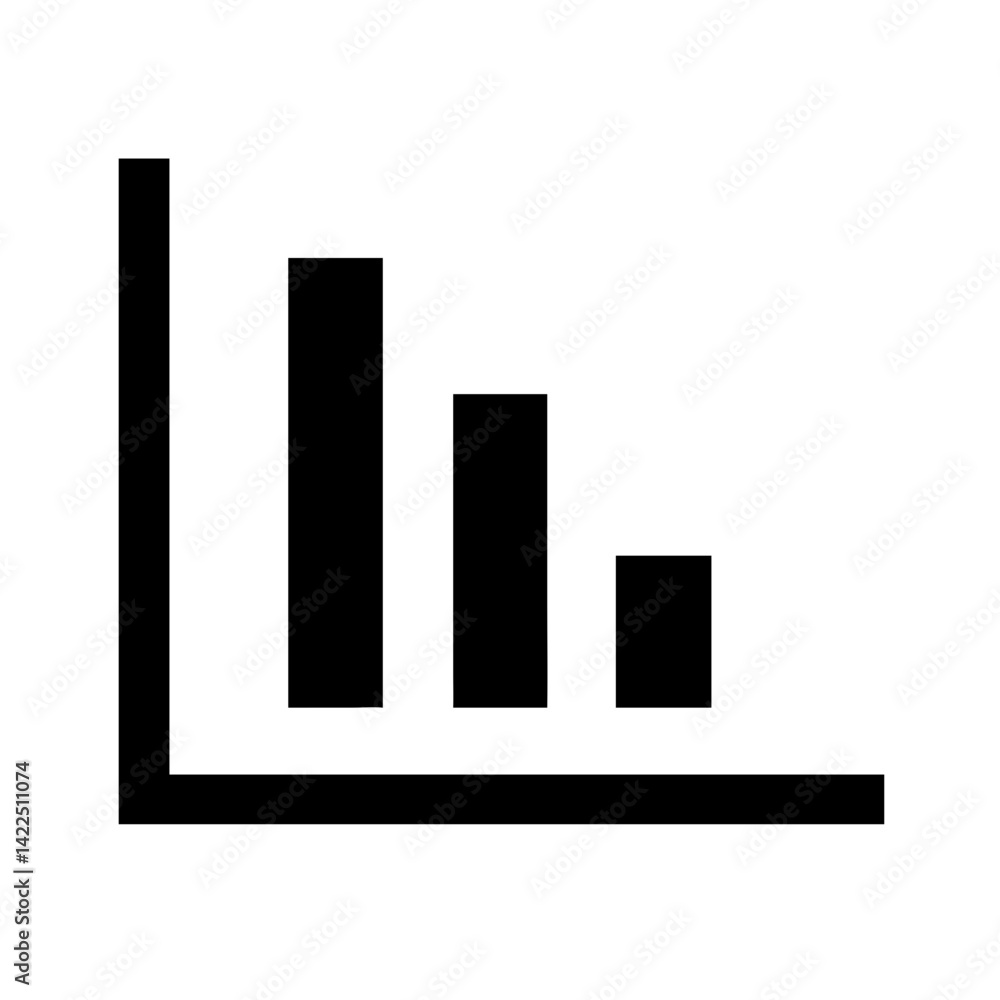 chart waterfall glyph flat vector icon chart waterfall glyph flat vector icon