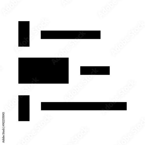 chart gantt glyph flat vector icon