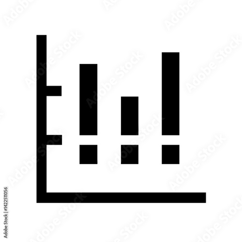 chart mixed glyph flat vector icon