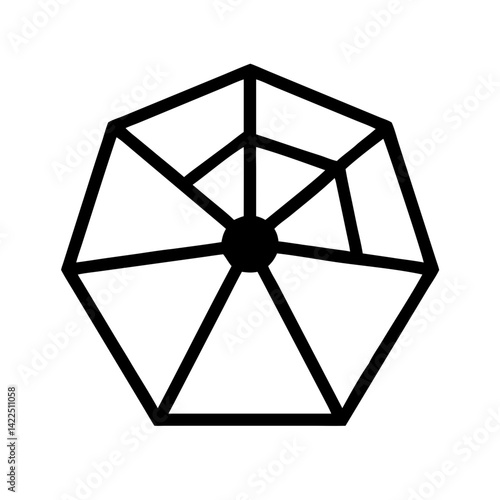 chart radar glyph flat vector icon