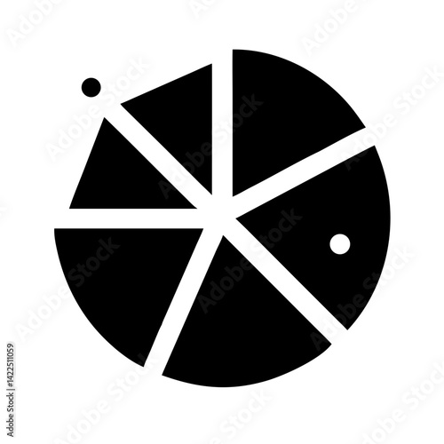 chart radar glyph flat vector icon