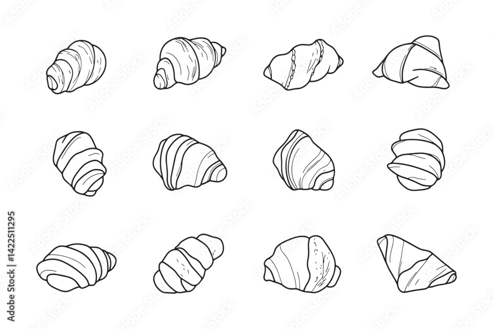 Sfogliatella Minimalist Line Art Icon Design Sfogliatella Minimalist Line Art Icon Design