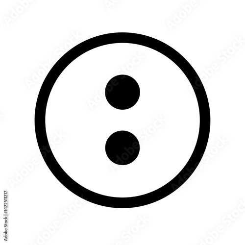 circle ellipsis vertical glyph flat vector icon
