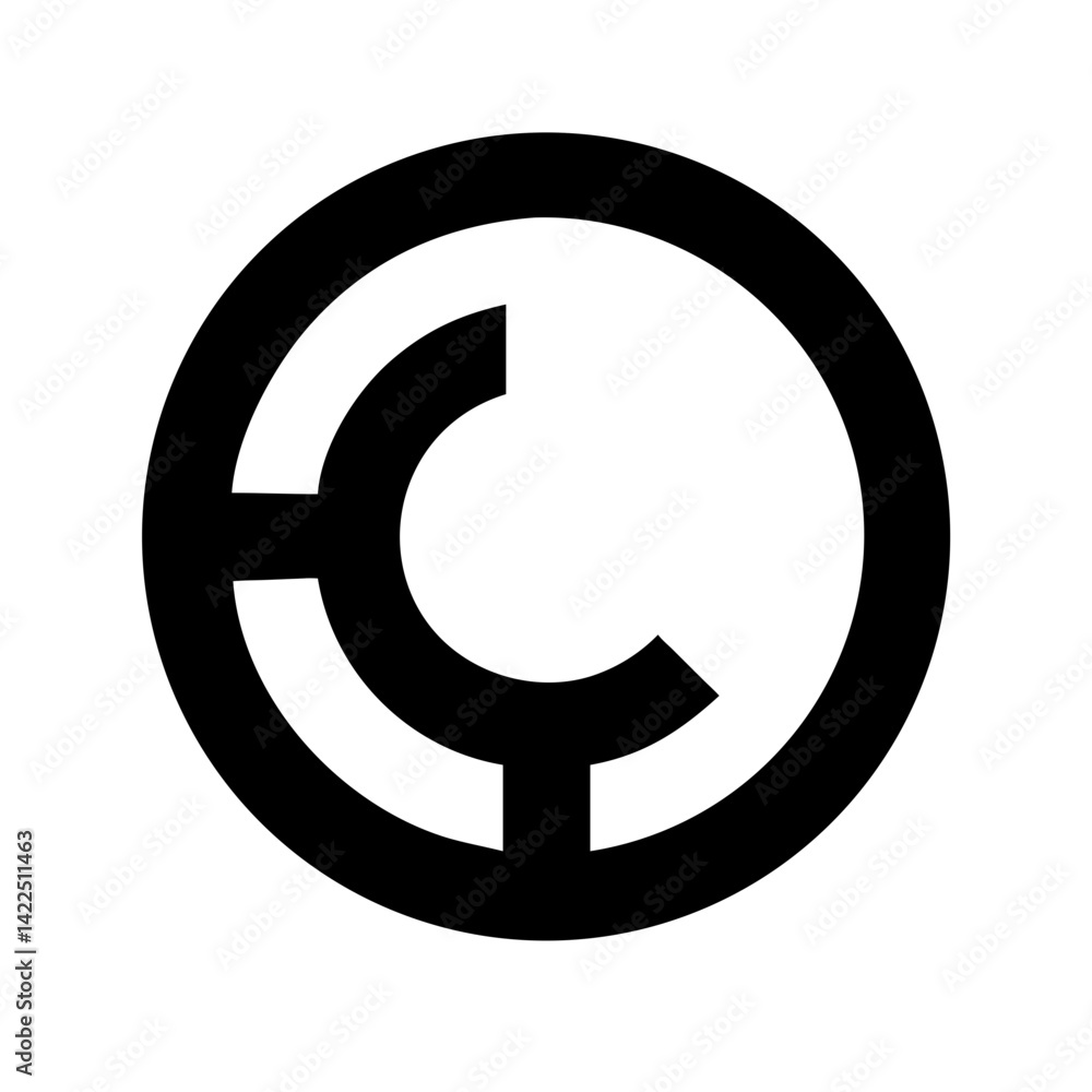 circle l glyph flat vector icon circle l glyph flat vector icon