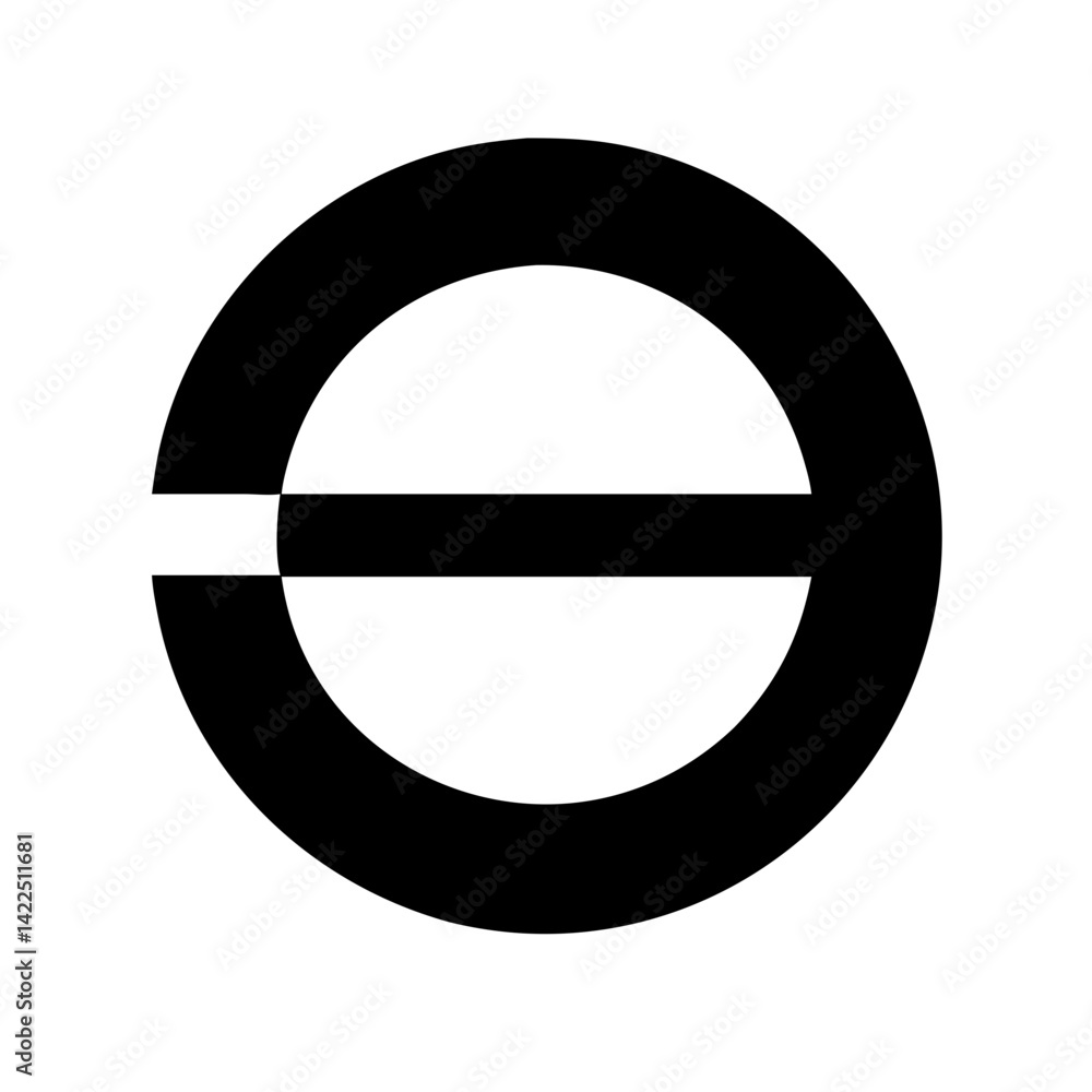 circle y glyph flat vector icon circle y glyph flat vector icon