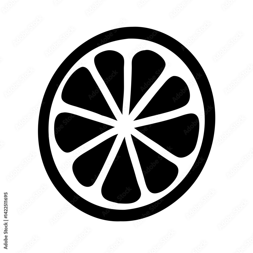 Fototapeta premium citrus glyph flat vector icon