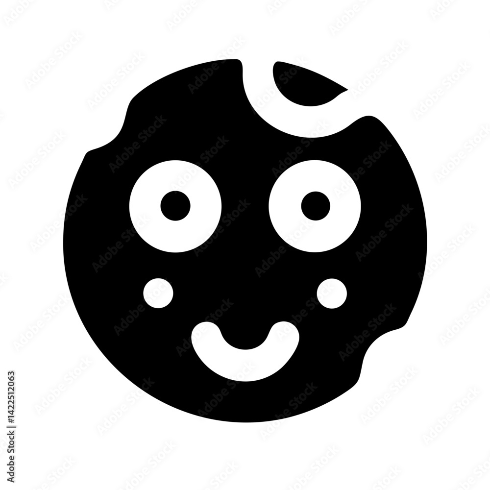 Fototapeta premium cookie glyph flat vector icon