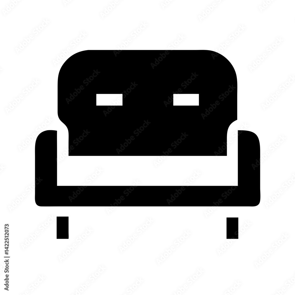 couch glyph flat vector icon couch glyph flat vector icon