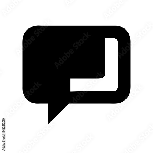 comments glyph flat vector icon