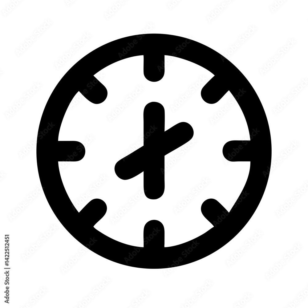 Fototapeta premium dial med glyph flat vector icon