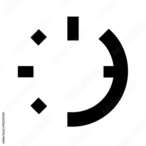 dial max glyph flat vector icon