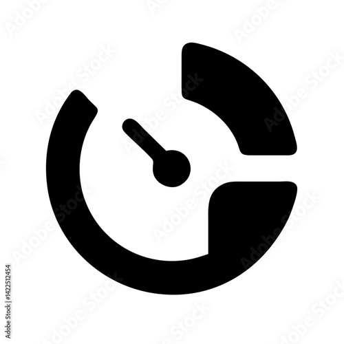 dial med low glyph flat vector icon