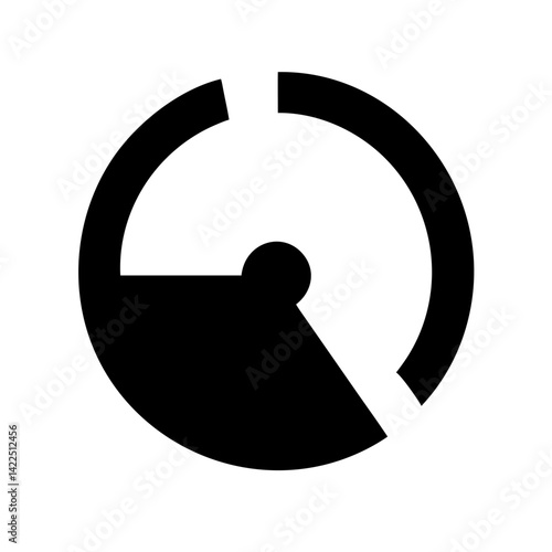 dial max glyph flat vector icon