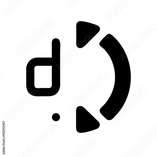 dial med low glyph flat vector icon