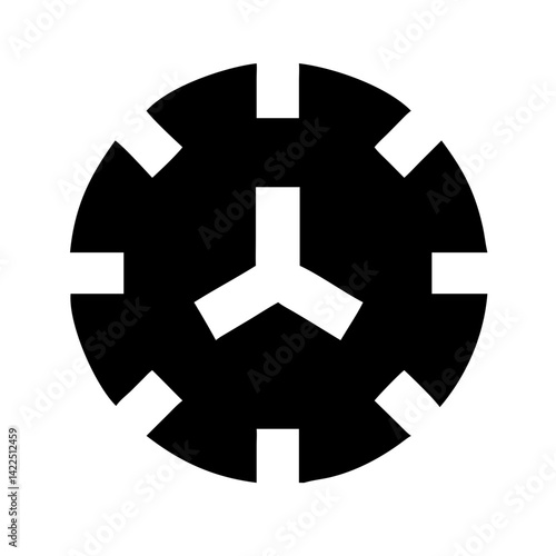 dial med glyph flat vector icon