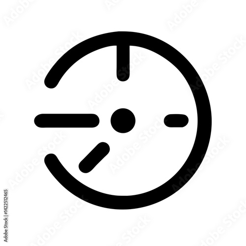 dial med low glyph flat vector icon