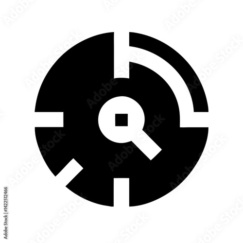 dial med low glyph flat vector icon
