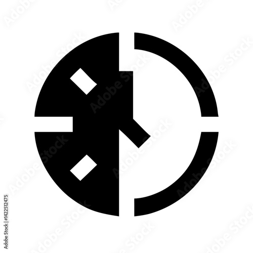 dial med low glyph  flat vector icon