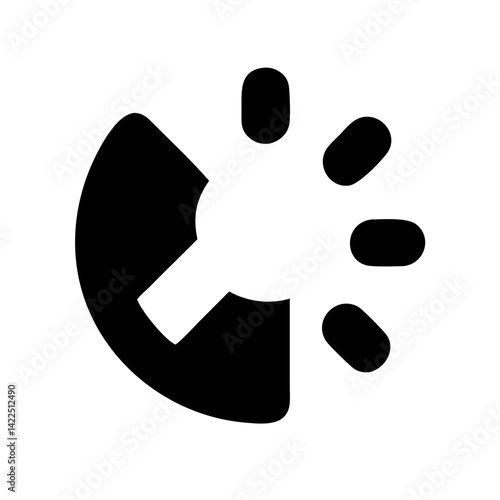 dial max glyph flat vector icon