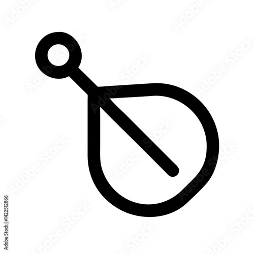 drumstick glyph flat vector icon