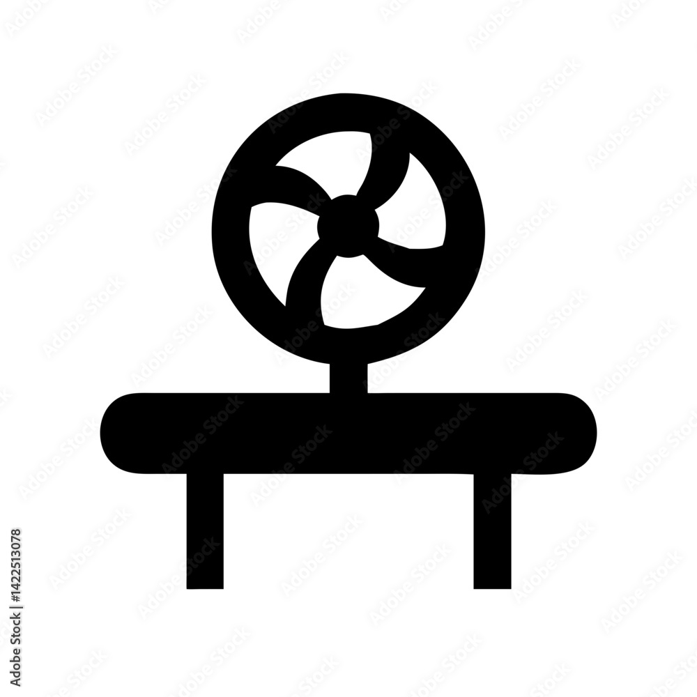 Obraz premium fan table glyph flat vector icon