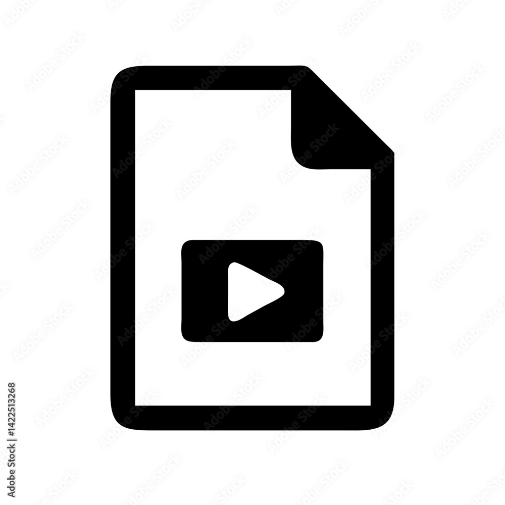 file video glyph flat vector icon file video glyph flat vector icon