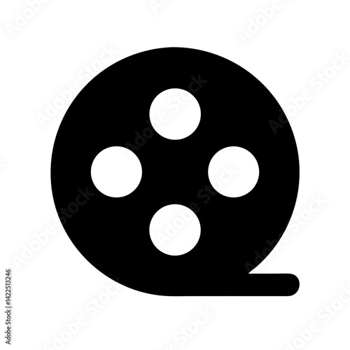 films glyph flat vector icon