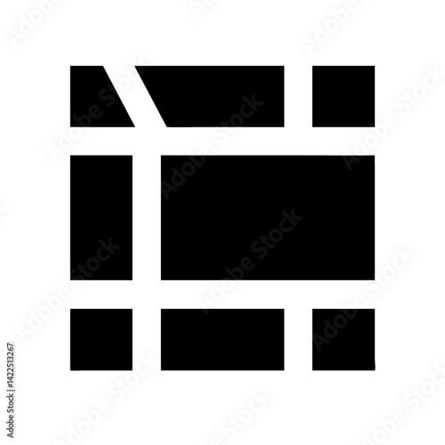 films glyph flat vector icon