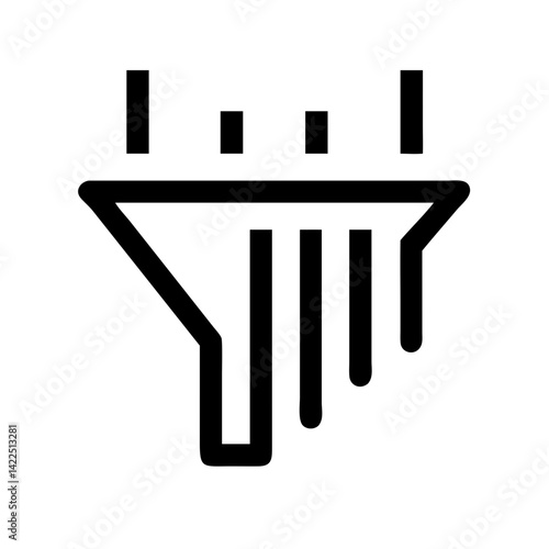 filters glyph  flat vector icon