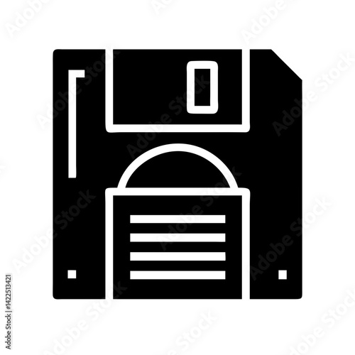 floppy disks glyph flat vector icon
