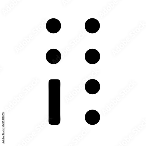 grip dots vertical glyph flat vector icon