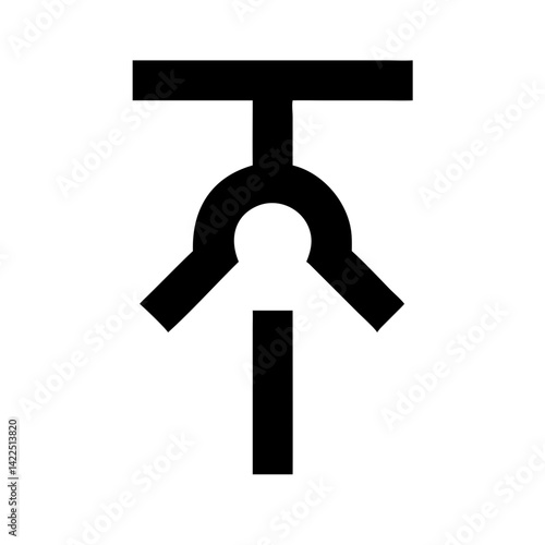 grip vertical glyph  flat vector icon