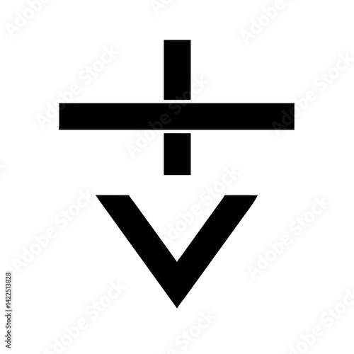 grip vertical glyph flat vector icon