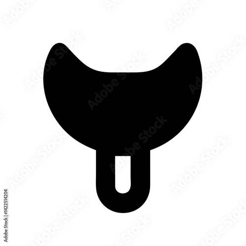 horse saddle glyph  flat vector icon