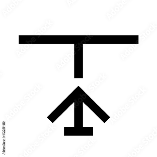light ceiling glyph flat vector icon