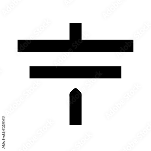 light ceiling glyph flat vector icon
