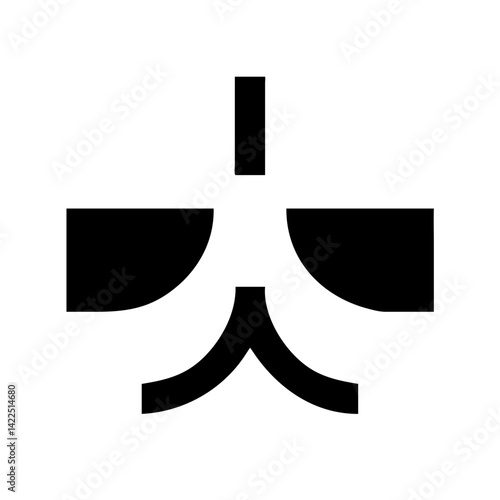 light ceiling glyph flat vector icon