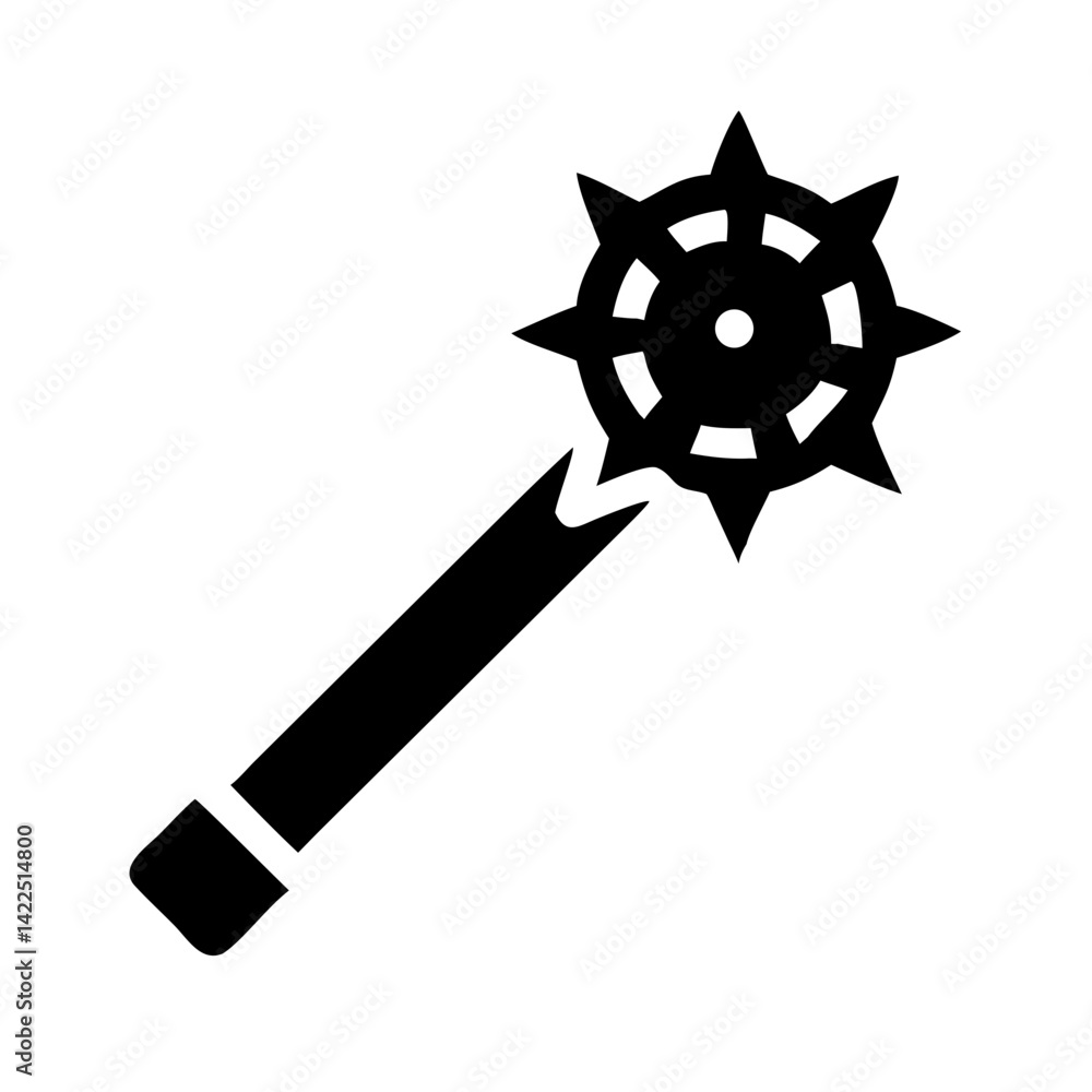 Obraz premium mace glyph flat vector icon