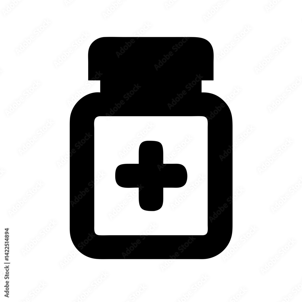Obraz premium medicine glyph flat vector icon