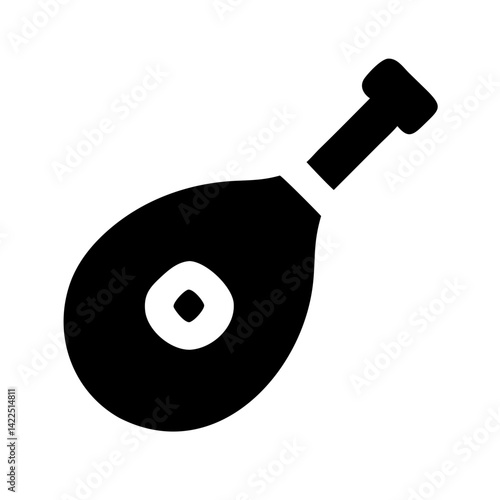 mandolin glyph flat vector icon