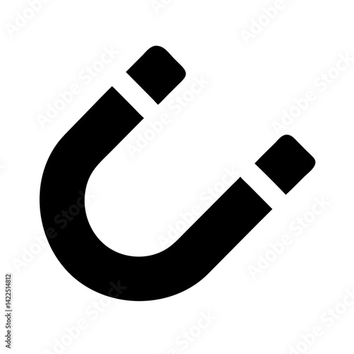 magnet glyph  flat vector icon