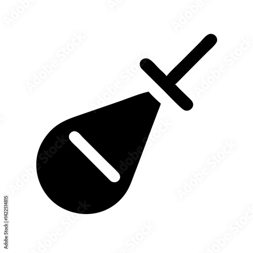 mandolin glyph flat vector icon
