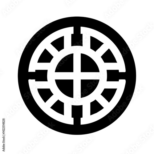 manhole glyph flat vector icon