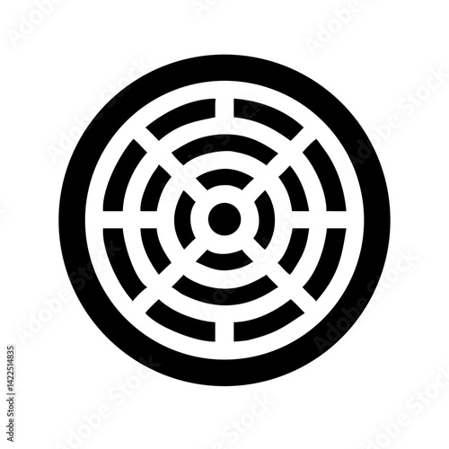 manhole glyph flat vector icon